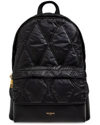 Balmain - Diamond Motif Quilted Backpack - Lyst