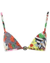 Moschino - Jeans Patchwork Printed Bra - Lyst