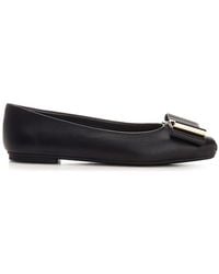 Ferragamo - Logo Engraved Bow-detailed Loafers - Lyst
