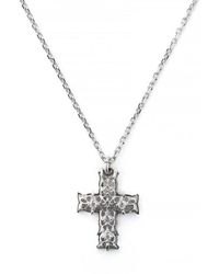Emanuele Bicocchi - Diamond Large Cross Pendant Necklace - Lyst