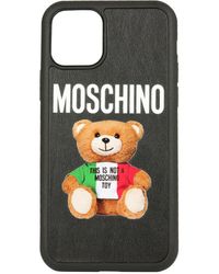 Moschino Iphone Xi Pro Italian Teddy Bear Cover Unisex - Black