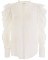 Alexander McQueen - Shirt With Draped Sleeves - Lyst