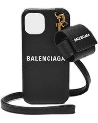 Balenciaga Phone And 12 Airpods Case - Black