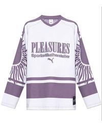 PUMA - X Pleasures Logo Embroidered Oversized Sweater - Lyst