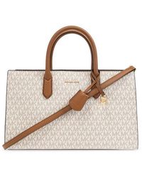 MICHAEL Michael Kors - Scarlett Medium Signature Logo Satchel Bag - Lyst