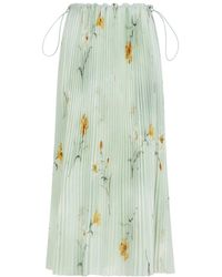Balenciaga - Floral Print Drawstring Skirt - Lyst
