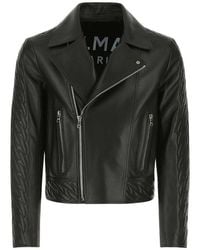 Balmain - Nappa Leather Jacket - Lyst