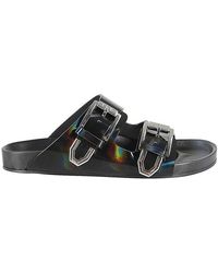 IRO - Billie Holographic Buckle Detailed Sandals - Lyst