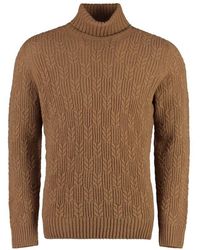 Drumohr - Wool High-Neck Sweater - Lyst