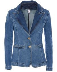 Liu Jo - Denim Blazer - Lyst