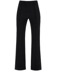 Ganni - Flared Viscose Trousers For - Lyst