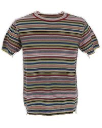 Maison Margiela - Stripe Knit T-shirt - Lyst