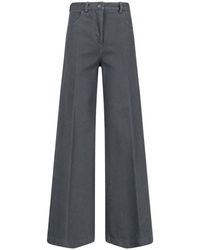 Aspesi - Belt-looped Wide-leg Jeans - Lyst