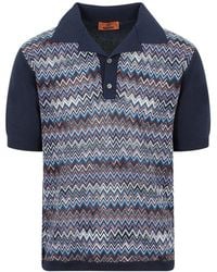 Missoni - Zigzag Short-sleeved Polo Shirt - Lyst