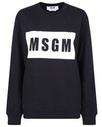 gym and workout clothes MSGM Activewear MSGM Cotton Sweaters in White gym and workout clothes Womens Activewear 