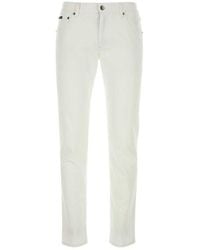 Dolce & Gabbana - Logo Plaque Slim-Fit Jeans - Lyst
