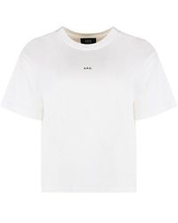 A.P.C. - Crewneck Short-sleeved T-shirt - Lyst