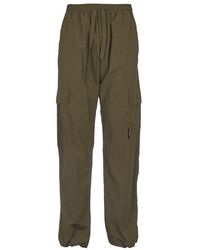 MSGM - Straight-leg Drawstring Ankles Ripstop Cargo Trousers - Lyst