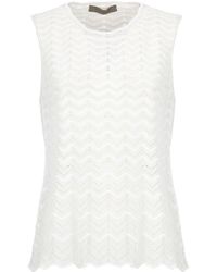 D.exterior - Sleeveless Chevron Top - Lyst