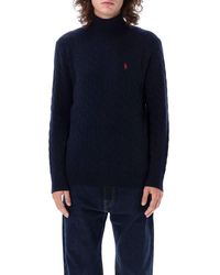 Polo Ralph Lauren - Cable Knit High-neck Sweater - Lyst