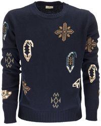 Etro - Wool And Cotton Inlaid Jumper - Lyst