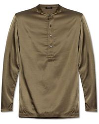 Tom Ford - Half Buttoned Long-sleeved Pyjama Top - Lyst