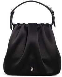 AMINA MUADDI - Vittoria Embellished Satin Tote Bag - Lyst