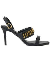 Just Cavalli - Logo Lettering Heeled Sandals - Lyst