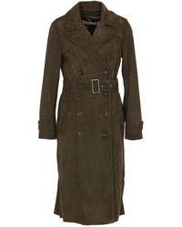 Golden Goose Deluxe Brand Double Breasted Trench Coat - Green