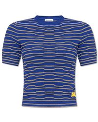 Burberry - Top With Logo - Lyst
