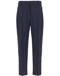 Theory - Treeca Cropped Tailored Pants - Lyst