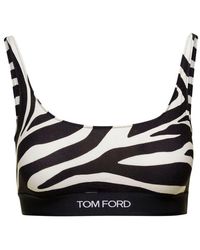 Tom Ford - Optical Zebra Printed Signature Bralette - Lyst