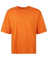 Lanvin - Paris Embroidered T-shirt - Lyst