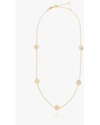 Tory Burch - Miller Logo Detailed Necklace - Lyst