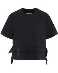 Sacai - Crewneck Short-sleeved T-shirt - Lyst