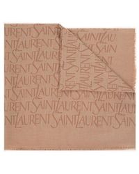 Saint Laurent - Monogrammed Shawl - Lyst