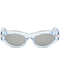 Bottega Veneta - Oval Frame Sunglasses - Lyst