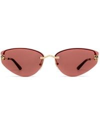 Cartier - Cat-Eye Frame Sunglasses - Lyst