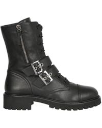 Giuseppe Zanotti - Urban Biker Buckle Detailed Boots - Lyst