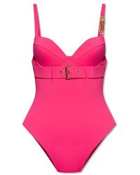 Moschino - Belt Detailed One-piece Swimsuit - Lyst