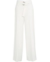 Liu Jo - High-Rise Pinstripe Trousers - Lyst