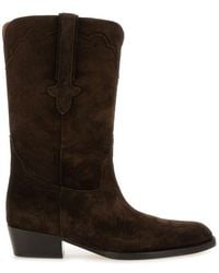 Paris Texas - Round Toe Ankle Boots - Lyst