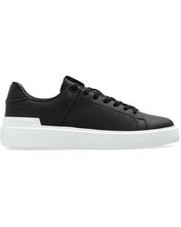 Balmain - 'b-court' Leather Sneakers, - Lyst