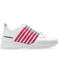 DSquared² - Stripe-detailed Lace-up Sneakers - Lyst