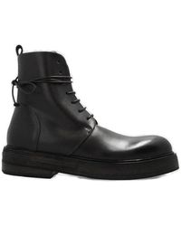 Marsèll 'zuccolona' Leather Ankle Boots - Black