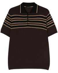 Roberto Collina - Striped Polo Shirt - Lyst