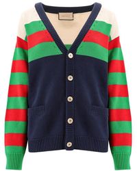 Gucci - Striped Button-up Cardigan - Lyst