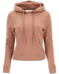 See By Chloé See By Chloe Hoodie With Monogram Embroidery - Blue