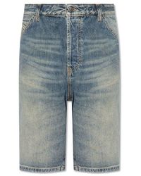DIESEL - D-livery Mid-waisted Denim Shorts - Lyst