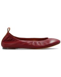 Lanvin - Ruch Detailed Slip-on Ballerina Shoes - Lyst